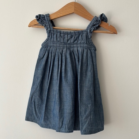 Pink Cardigan and Blue Dress Set - Picture 2 of 4